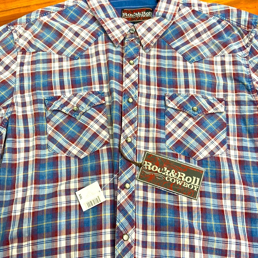 Mens Rock & Roll Cowboy snap front shirt XXL